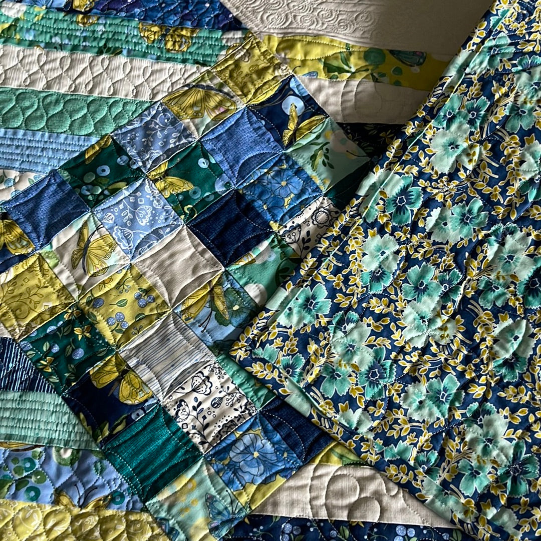 Modern X quilt