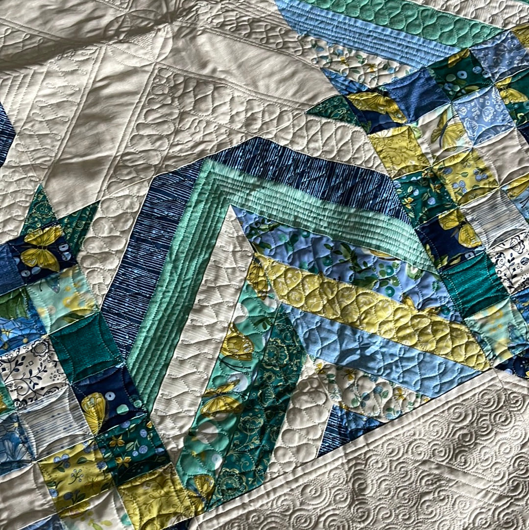 Modern X quilt